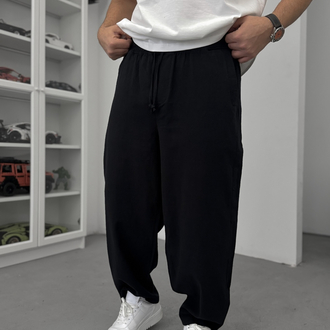 Siyah Keten Pantolon