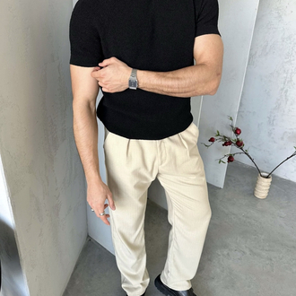 Siyah Renk Triko Tshirt 