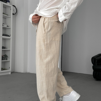 Krem Keten Pantolon