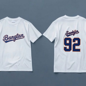 Bangtan Seokjin Baseball Fanmade Merch Tişört