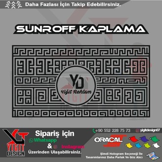 Araba Sunroof Kaplama 80x50 Cm