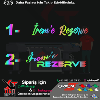 Kişiye Özel Rezerve Sticker 