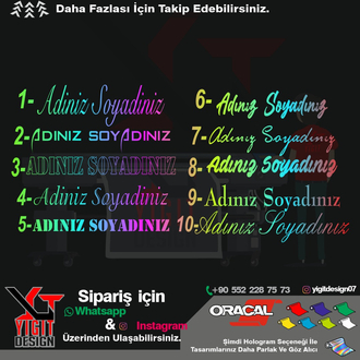 Kişiye Özel İsim Soy İsim Sticker