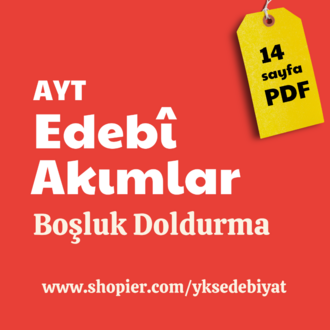Edebi Akımlar Boşluk Doldurma