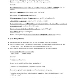 Cümlenin Ögeleri ve Cümle Türleri