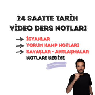 2025 TYT AYT TARİH VİDEO DERS NOTLARI KİTAP OLARAK GELMEZ! (mail ya da watsaptan gönderilir)
