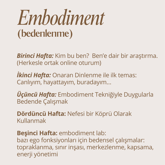 Gülşah Aygün ile 5 Hafta Embodiment