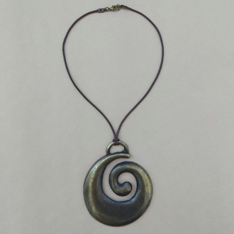 Antik Büyük Spiral Kolye