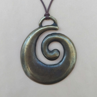Antik Büyük Spiral Kolye