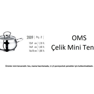 OMS 3'lü Mini Tencere Seti (Küre-Derin)