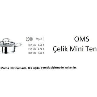 OMS 3'lü Mini Tencere Seti (Düz-Basık)