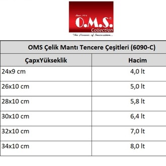 OMS Mantı Tenceresi 28x10 cm 5,8 litre