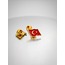 2 Adet Türk Bayrağı Gold Yaka Rozeti