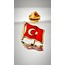 Türk Bayrağı Altın Kaplama Yaka Rozeti 3D(3 Boyutlu Dalgalı)