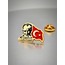 4 Lü Yaka Rozeti Silver&Gold Set