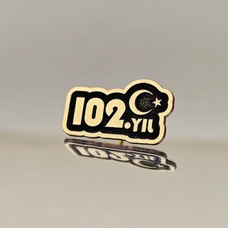 Cumhuriyet’in 102. Yılına Özel Ay Yıldız Rozeti | Yörük Tasarım El İşçiliği Metal Pin