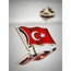 10 Adet Türk Bayrağı Gümüş Yaka Rozeti 3D(3 Boyutlu Dalgalı)