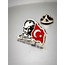 10 Adet Atatürk&Bayrak Yaka Rozeti Krom Kaplama