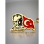 Atatürk&Bayrak Yaka Rozeti Altın Kaplama