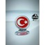 Türk Bayrağı Fasetli Yaka Rozeti