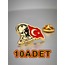 10 Adet YÖRÜK TASARIM Atatürk&Bayrak Yaka Rozeti Altın Kaplama