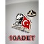 10 Adet Atatürk&Bayrak Yaka Rozeti Krom Kaplama