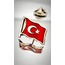 10 Adet Türk Bayrağı Gümüş Yaka Rozeti 3D(3 Boyutlu Dalgalı)