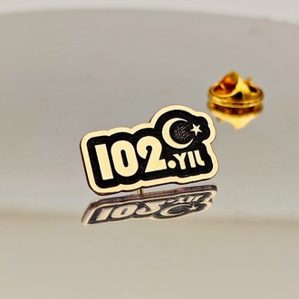 Cumhuriyet’in 102. Yılına Özel Ay Yıldız Rozeti | Yörük Tasarım El İşçiliği Metal Pin