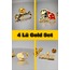 4 Lü Yaka Rozeti Gold Set
