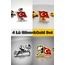 4 Lü Yaka Rozeti Silver&Gold Set