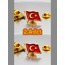 2 Adet Türk Bayrağı Gold Yaka Rozeti