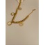 SEDEF TAŞLI GOLD ÇELİK BİLEKLİK