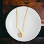 PAPATYA FİGÜRLÜ GOLD ZİNCİR ÇELİK KOLYE
