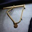 GOLD ARPA ZİNCİR ÇELİK UÇLU KOLYE