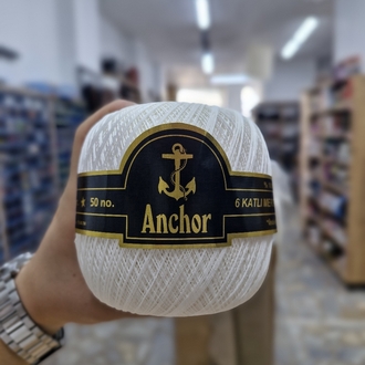 Anchor 6 Katlı Yüzde 100 Mısır Pamuğu Merserize 4 Adet Dantel İpliği - 50 No Klasik