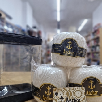 Anchor 6 Katlı Yüzde 100 Mısır Pamuğu Merserize 4 Adet Dantel İpliği - 50 No Klasik