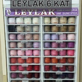 LEYLAK 6 KAT SUNİ İPEK - ETAMİN & KANAVİÇE - TÜM RENKLER