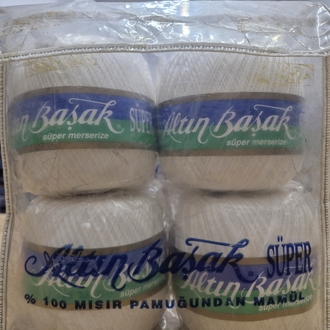 Altın Başak Süper Merserize 4 Adet Dantel İpliği - 70 No Krem (100 gr)