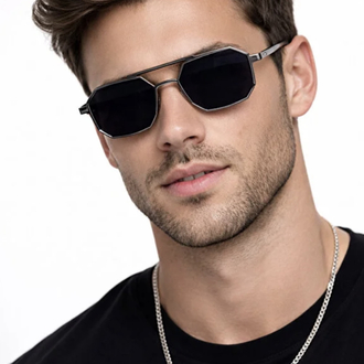 Metal çerçeve unisex güneş gözlüğü