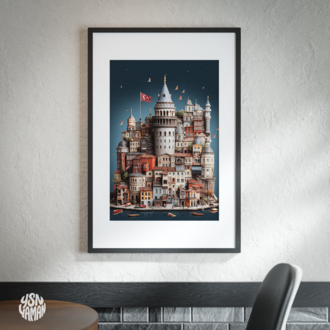 İSTİF GALATA (FineArt, 50x70 cm Soğuk Damgalı)