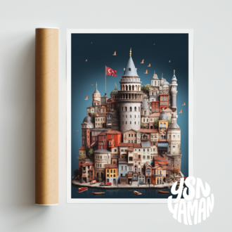 İSTİF GALATA (FineArt, 50x70 cm Soğuk Damgalı)