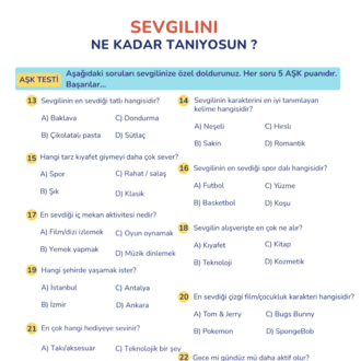 Aşk testi