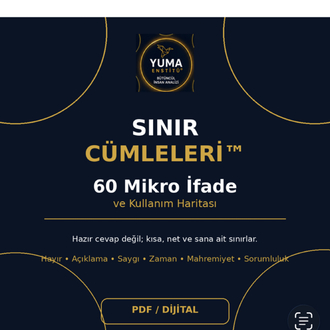 YUMA Sınır Cümleleri™ – 60 Mikro İfade ve Kullanım Haritası.