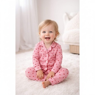 Kalp Desen Pijama Takımi