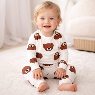 Ayıcık Desenli Pijama Takımi
