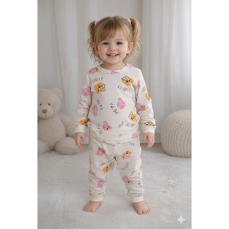 Peppa Pig ve Pudsey Desenli Pijama Takımi