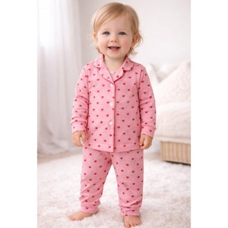 Kalp Desen Pijama Takımi