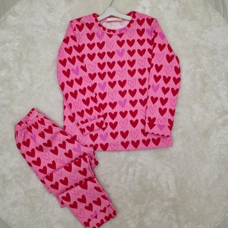 Kalp Desenli Pijama Takımi