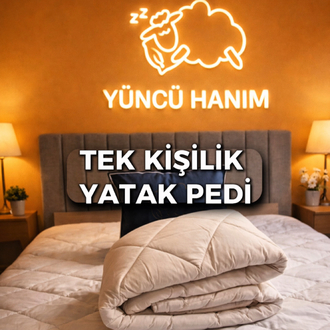 Yün Yatak Pedi Tek Kişilik 100-200 2 kg Merinos Kuzu Yünü