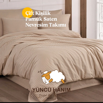 Pamuk Saten Nevresim Takımı Çift Kişilik